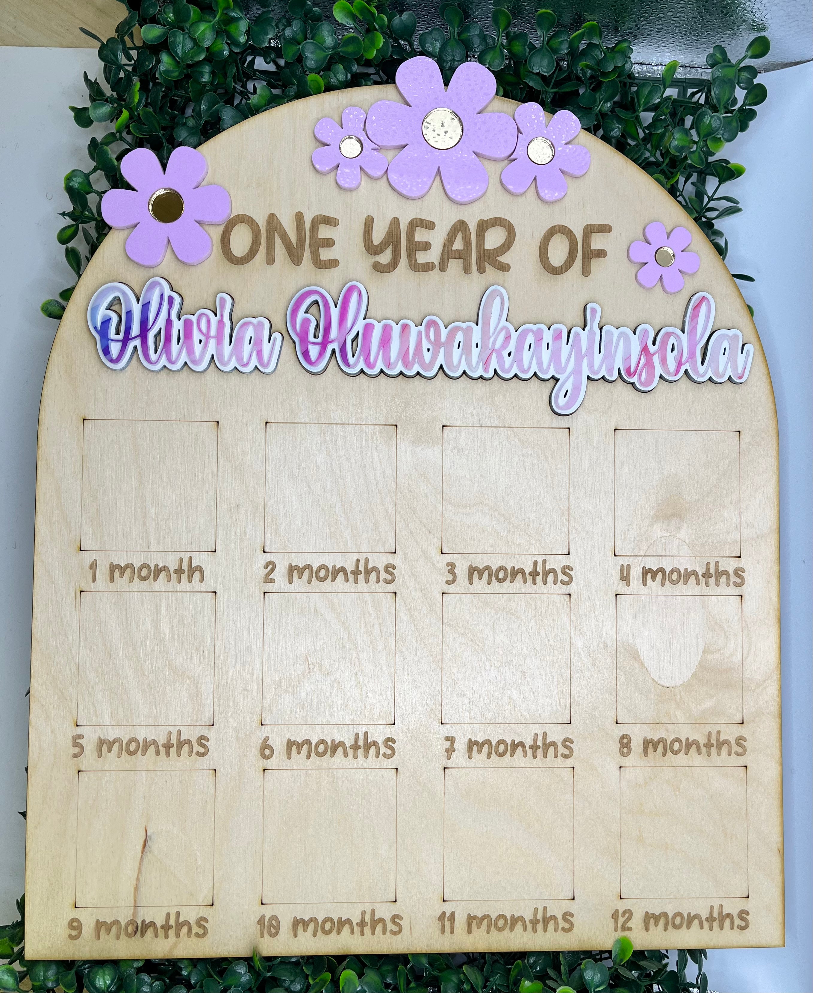 'One Year of' Photo board