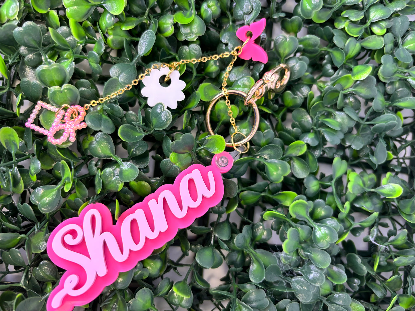 Custom 3d name keychain with charms