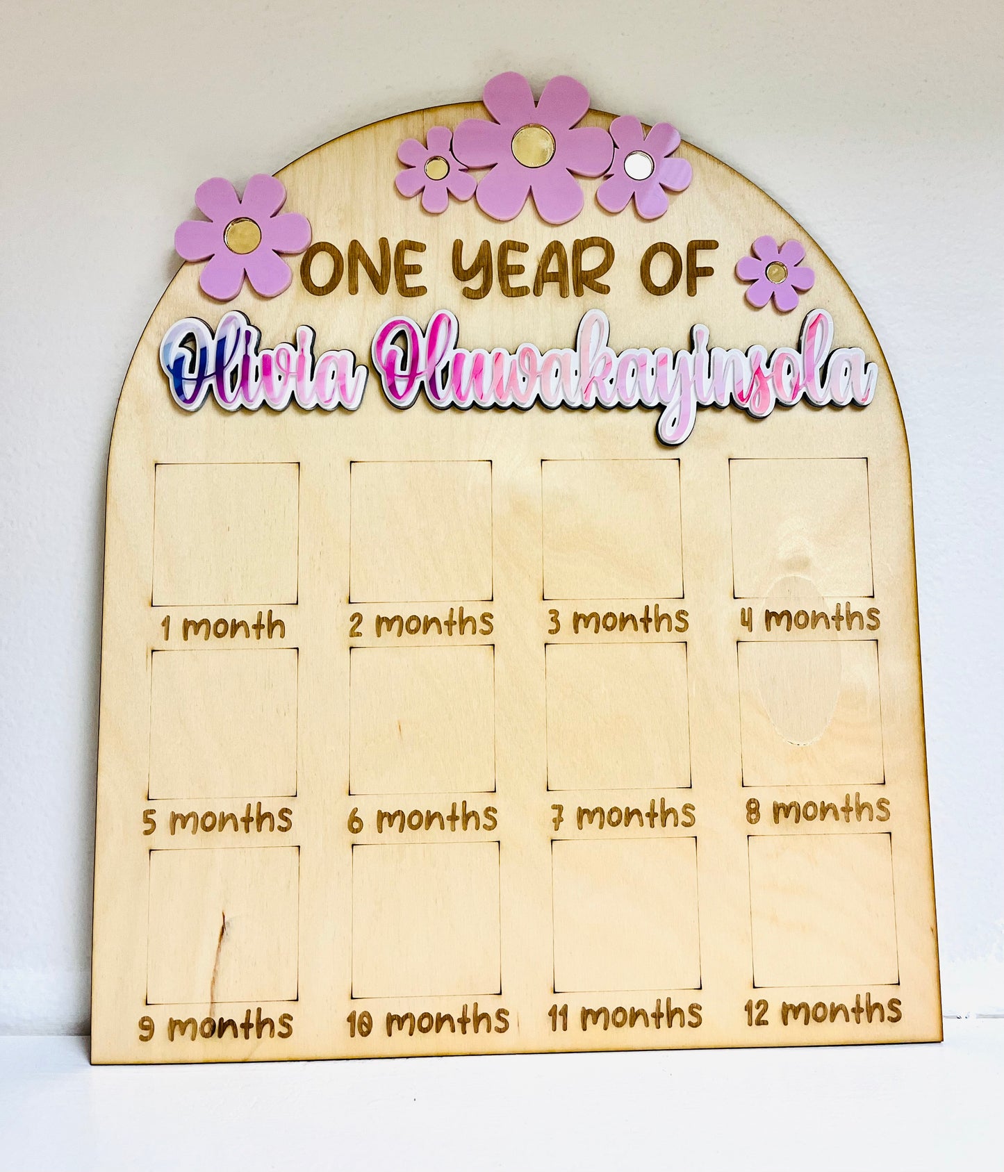 'One Year of' Photo board