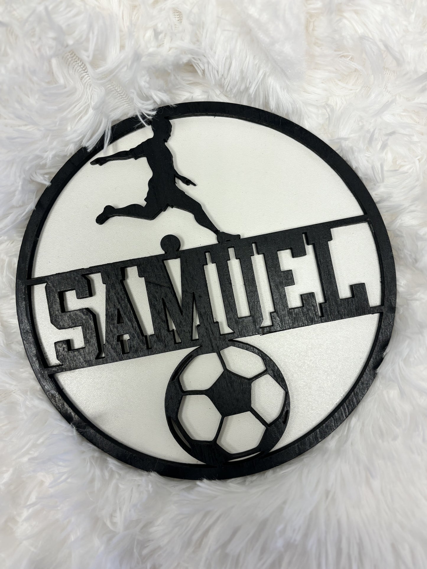 Soccer door sign